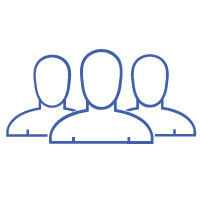 three people silhouette icon